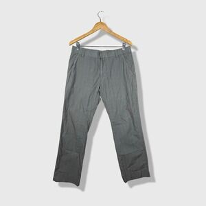 John Varvatos USA Trousers Mens 32 Gray Plaid Cotton Casual Straight‎ Leg